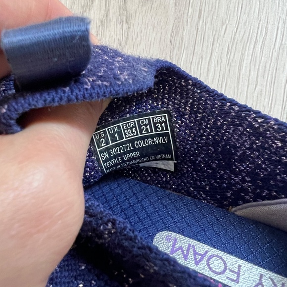 Skechers Child Ultra Flex 3.0-All Things Lavender/Navy Sneaker Sz: 2 - Picture 7 of 7